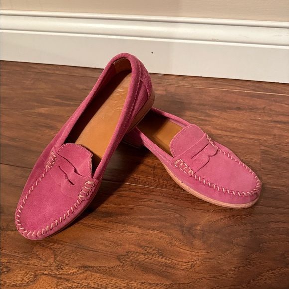 Tory Burch Pink Suede Loafers -Size 8 - Picture 12 of 14